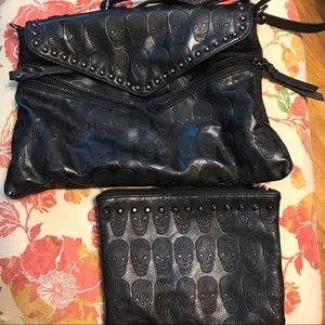 Black Skull Purse Set